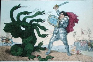 De Kampioen van het Volk, uitgegeven door William Humphrey door James Gillray