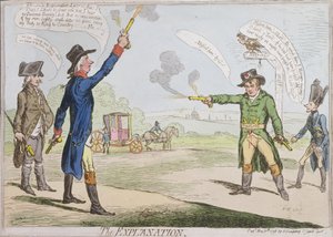 De Verklaring, uitgegeven door Hannah Humphrey in 1798 door James Gillray
