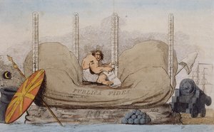 De incubus 1784 (handgekleurde ets) door James Gillray