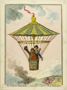 De nationale parachute door James Gillray