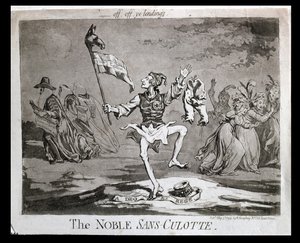 De edele Sans-Culotte, uitgegeven door Hannah Humphrey in 1794 door James Gillray