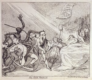 De Zieke Prins door James Gillray