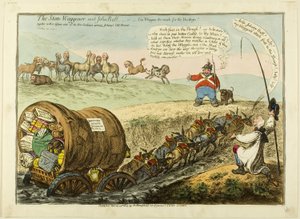 De staat Waggoner en John Bull door James Gillray