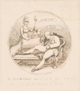 De staatswachter ontdekt door het genie van Groot-Brittannië door James Gillray