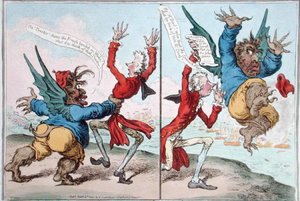 De rollen omgedraaid door James Gillray