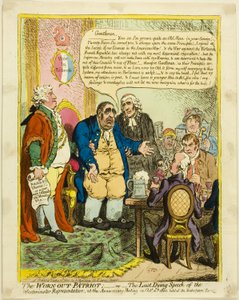De versleten patriot door James Gillray