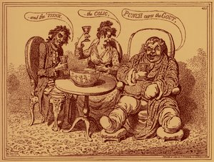 De verwoestingen van sterke drank - karikatuur door James Gillray