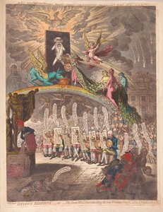 Titianus Redivivus of de Zeven Wijze Mannen die het nieuwe Venetiaanse Orakel raadplegen, een scène in Academic Grove Nr.1, uitgegeven 1797