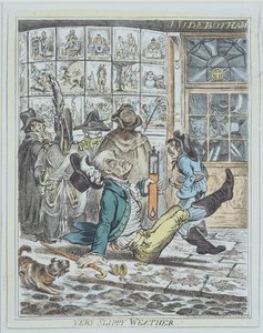 Zeer glad weer (gekleurde litho)