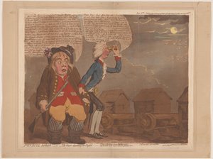 William Pitt en John Bull vrezen voor een invasie