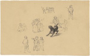 Blaffende Hond en Studies voor "Militie Training"