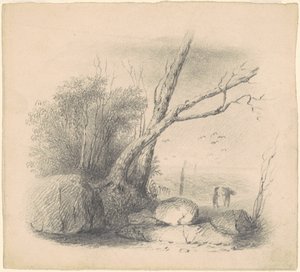 Figuren aan de Oever door James Goodwyn Clonney