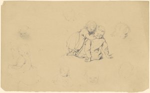 Studies van Spelende Kinderen door James Goodwyn Clonney