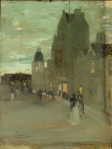 Straat in Oban, Nacht