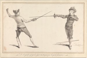 De la Garde Espagnole, figuur A aangevallen door de Franse garde door James Gwin