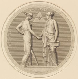 Geneeskunde - Theologie - Wet door James Heath after John Flaxman