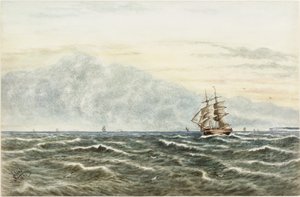 Scheepvaartscène bij Tynemouth