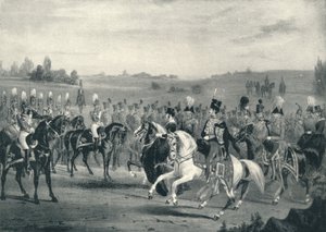 Review van de 1e Life Guards en 8e Huzaren, 4 juni 1842, 1842 1909 door James Henry Lynch