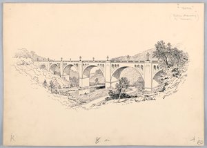 Een Brug, Ontwerp voor Washington Board of Trade Diner, 13 mei 1908 door James Henry Moser