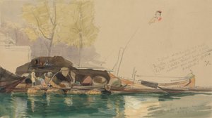 Aken op een kanaal in Rotterdam