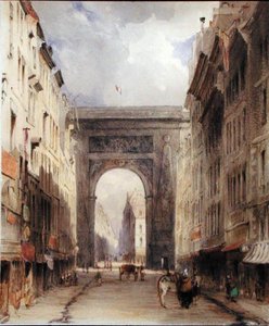 Rue Vivienne en Porte St. Denis, Parijs, ca. 1830