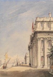 De gevel van het Royal Naval College, Greenwich