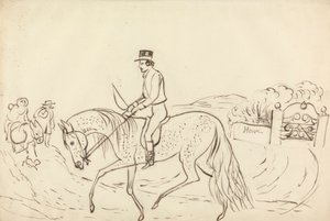 Scène met paard en ruiter door James Howe