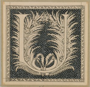 Hoofdletter U, illustratie uit Het Leven van Onze Heer Jezus Christus