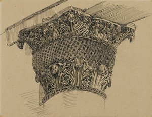 Kapiteel van de Moskee van El-Aksa, illustratie uit Het Leven van Onze Heer Jezus Christus, 1886-94 door James Jacques Joseph Tissot