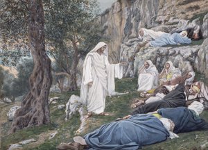 Christus beveelt zijn discipelen te rusten, illustratie voor Het Leven van Christus