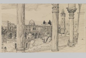 Esplanade van de Haram, illustratie uit Het Leven van Onze Heer Jezus Christus door James Jacques Joseph Tissot