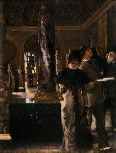 Buitenlandse Bezoekers in het Louvre, ca. 1880 door James Jacques Joseph Tissot