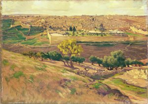 Jeruzalem vanaf de Olijfberg, c.1886-96