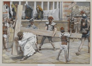 Jezus Draagt het Kruis, illustratie uit Het Leven van Onze Heer Jezus Christus, 1886-94 door James Jacques Joseph Tissot