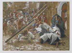 Jezus Ontmoet Zijn Moeder, illustratie uit Het Leven van Onze Heer Jezus Christus, 1886-94 door James Jacques Joseph Tissot