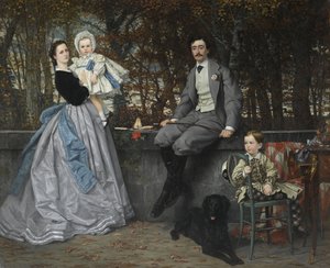 Portret van de markies en markiezin van Miramon en hun kinderen, 1865