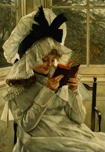 Een Boek Lezen, ca. 1872 door James Jacques Joseph Tissot