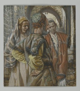 Simon van Cyrene en Zijn Twee Zonen Alexander en Rufus, illustratie uit Het Leven van Onze Heer Jezus Christus, 1886-94 door James Jacques Joseph Tissot