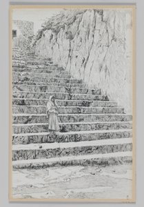 Trappen naar de Graven van de Profeten, illustratie uit Het Leven van Onze Heer Jezus Christus door James Jacques Joseph Tissot