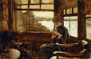 Studie voor de verloren zoon in het moderne leven: Het vertrek