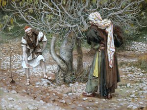 De onvruchtbare vijgenboom, illustratie voor Het leven van Christus, ca. 1886-94 door James Jacques Joseph Tissot