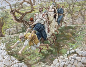 De blinden die de blinden leiden, illustratie voor Het Leven van Christus door James Jacques Joseph Tissot