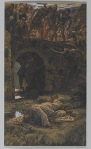 De Beek van Kedron. Hij Zal Drinken van de Beek op de Weg, illustratie voor Het Leven van Christus, c.1886-94