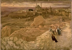 De Citadel, Caïro, gezien vanaf de Mokattam kijkend naar het zuidoosten, c.1886-96 door James Jacques Joseph Tissot