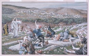 De genezing van de melaatsen, illustratie voor Het leven van Christus, ca. 1886-94 door James Jacques Joseph Tissot