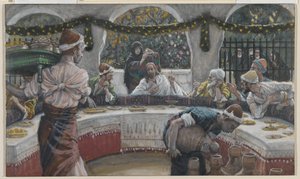 De maaltijd in het huis van de Farizeeër door James Jacques Joseph Tissot