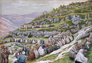 Het wonder van de broden en vissen, illustratie voor Het leven van Christus, ca. 1886-94