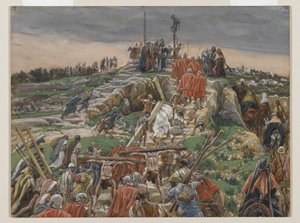 De Processie nadert Golgotha, illustratie uit Het Leven van Onze Heer Jezus Christus, 1886-94 door James Jacques Joseph Tissot