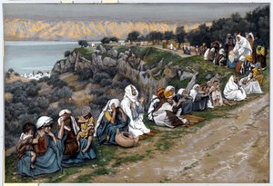 De zieken wachten tot Jezus voorbijgaat, illustratie voor Het leven van Christus