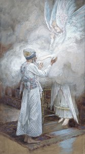 Het visioen van Zacharias, illustratie voor Het leven van Christus door James Jacques Joseph Tissot